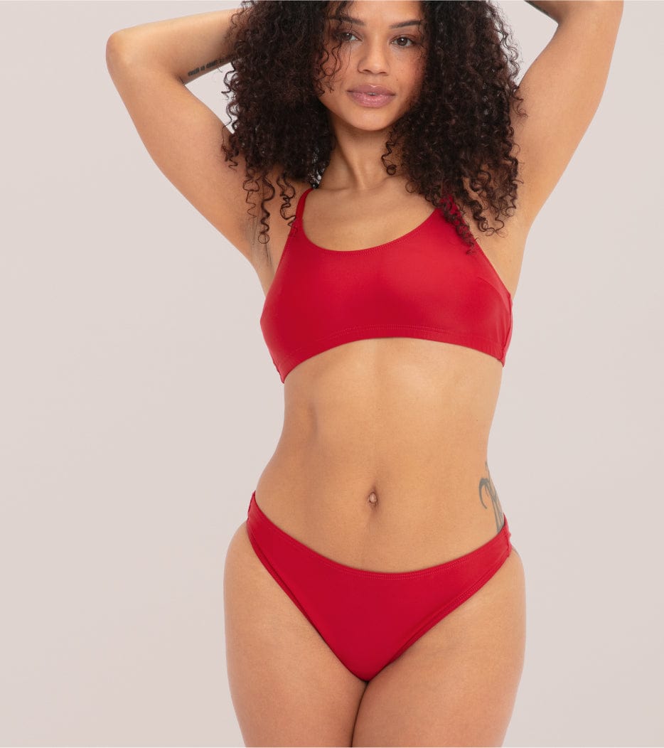 Bikinis menstruales - Brazilian - Rojo